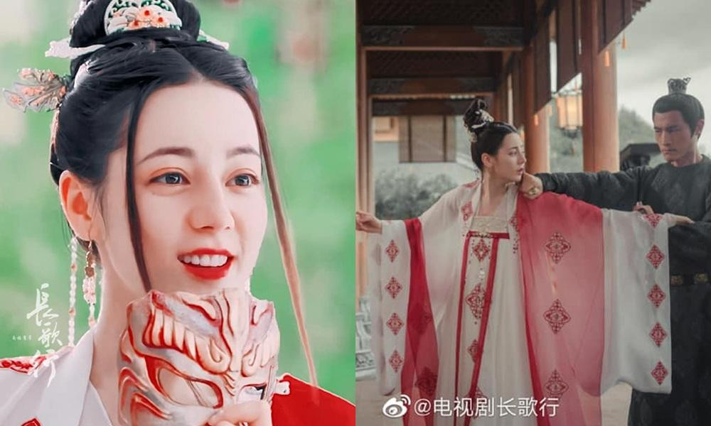 Từ màu sắc trang phục đến trang điểm của Nhiệt Ba đều nổi bật.