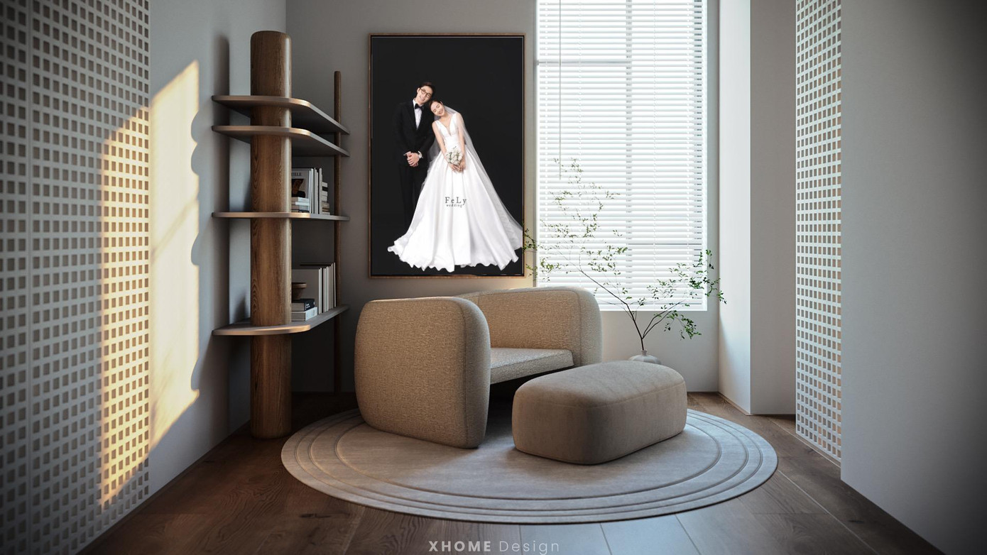 Nam diễn viên thay bằng ảnh chụp cùng Huyền Lizzie trong phim.