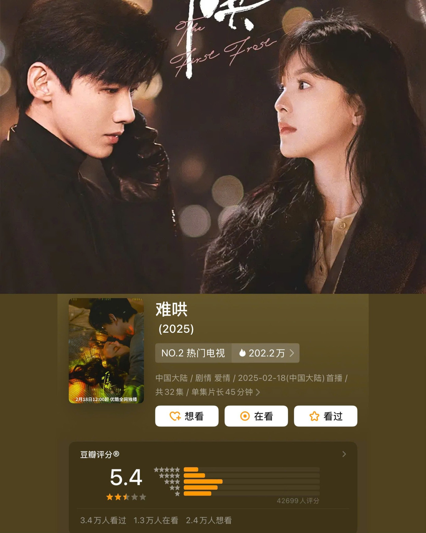 Khó Dỗ Dànhmở điểm Douban không được khả quan lắm.