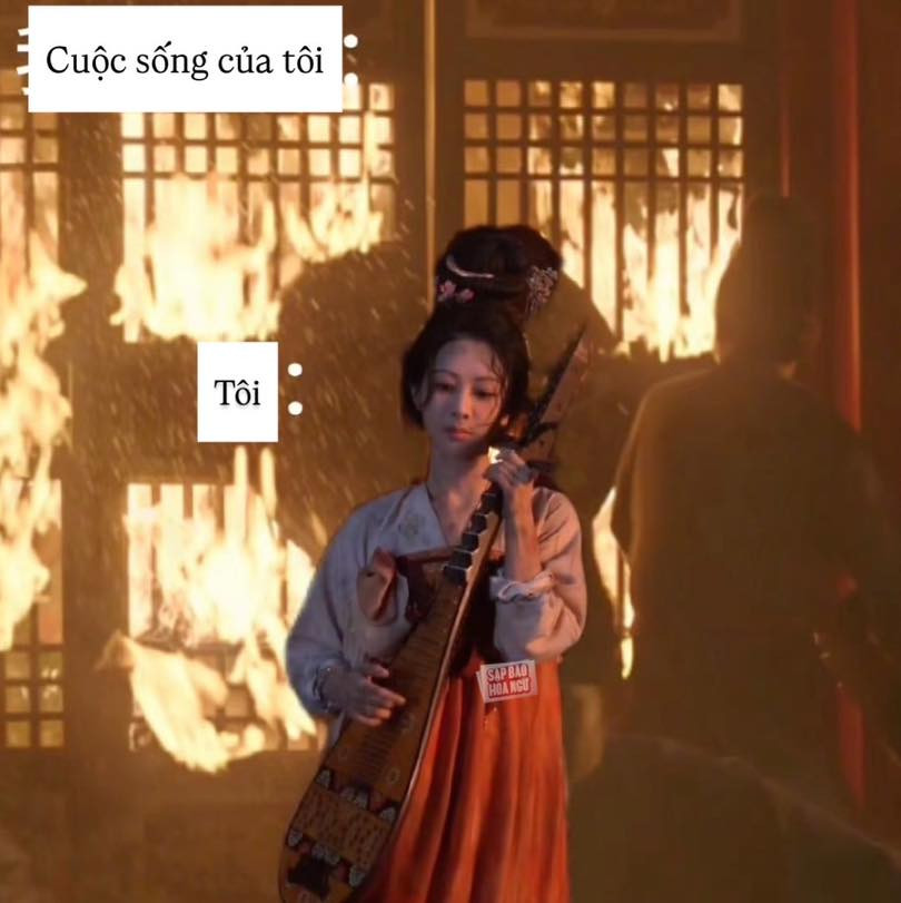 Nhưng chẳng ngờ cảnh này lại được netizen đua nhau chế ảnh.