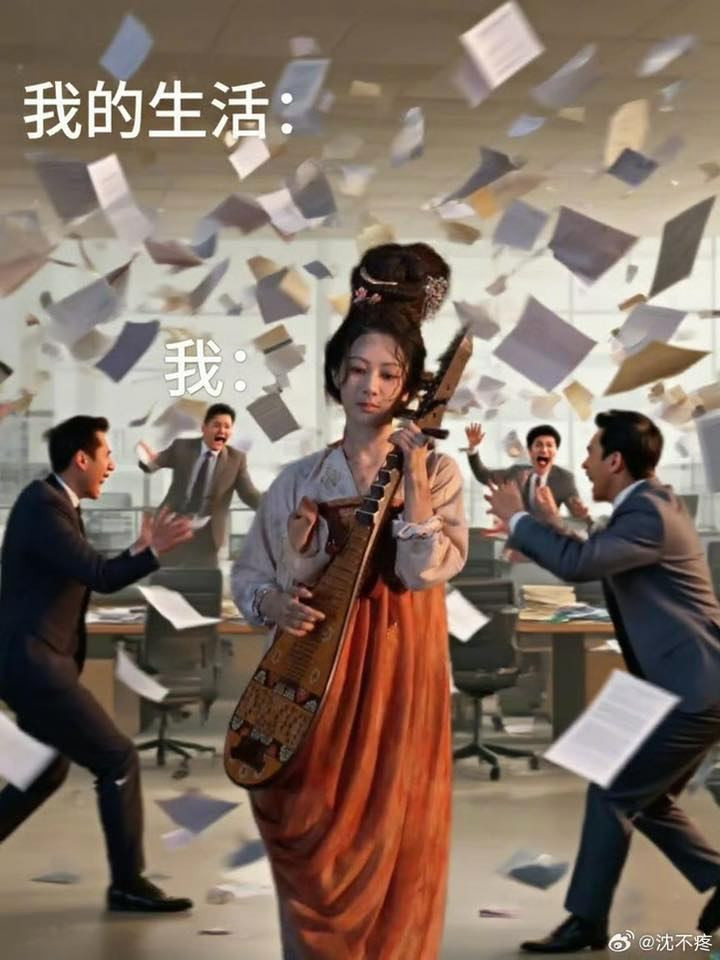 Nhưng chẳng ngờ cảnh này lại được netizen đua nhau chế ảnh.