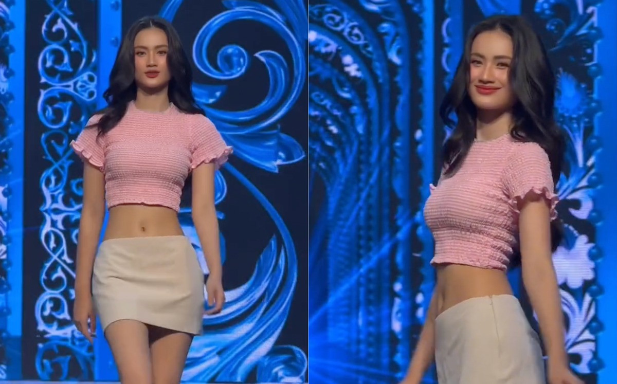 Ý Nhi vẫn đang chăm chỉ tập catwalk.