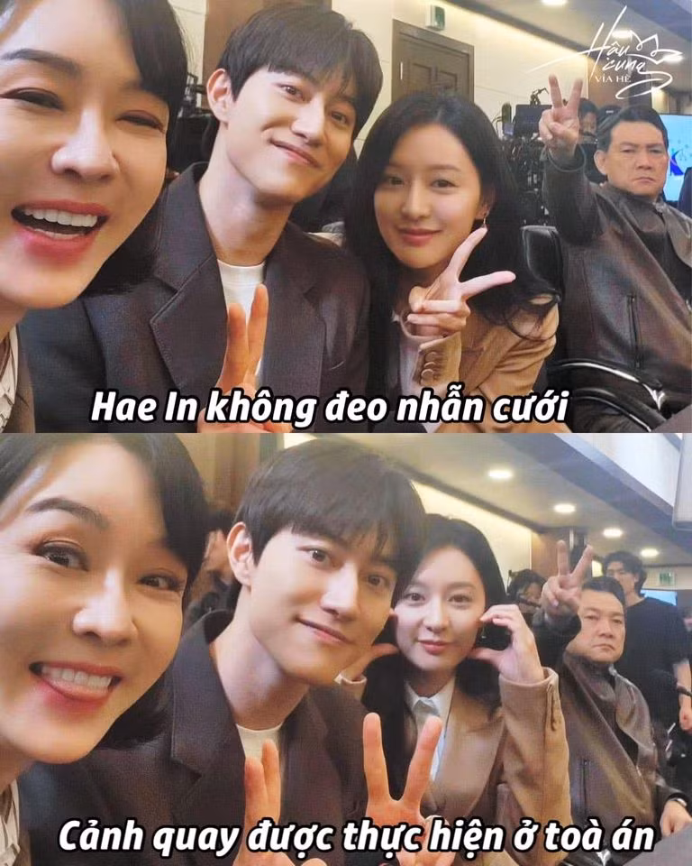Các diễn viên có cảnh quay ở tòa án. Ảnh: Hậu cung vỉa hè.