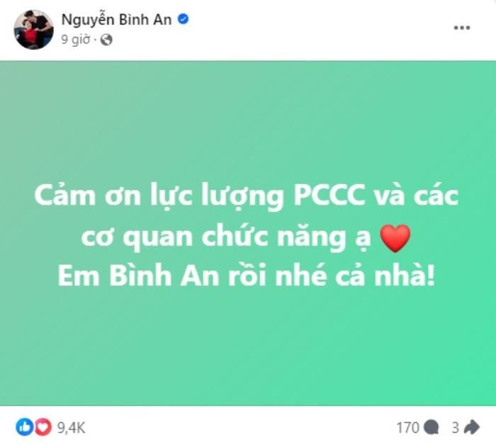 Sau đó nam diễn viên đã cập nhật tình hình. Sau đó nam diễn viên đã cập nhật tình hình.