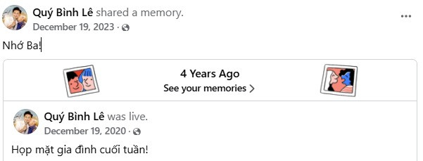 Quý Bình đã đóng băng trang cá nhân hơn một năm qua.