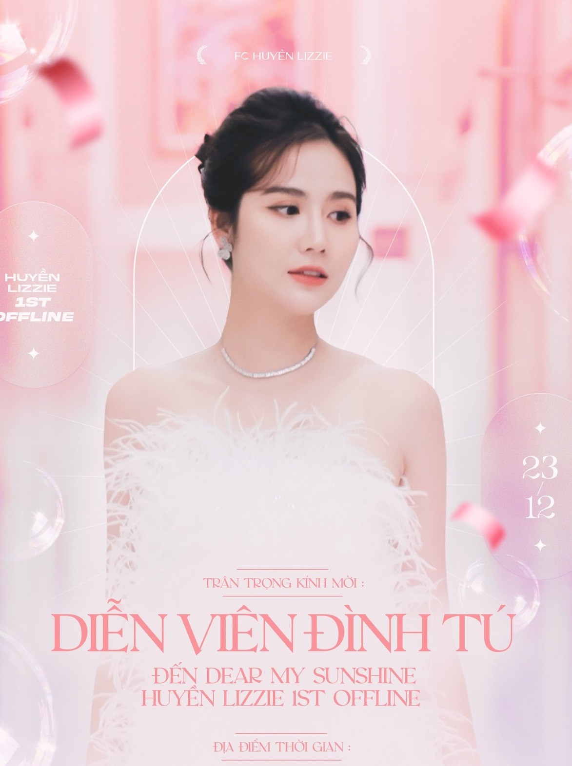 Đình Tú là khách mời đặc biệt trong fan meeting của Huyền Lizzie.