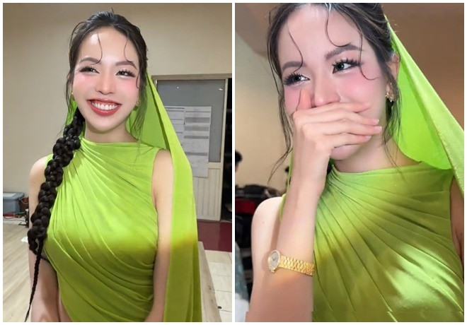 Thanh Thủy ngượng ngùng khi bị người quen trêu chọc. Thanh Thủy ngượng ngùng khi bị người quen trêu chọc.