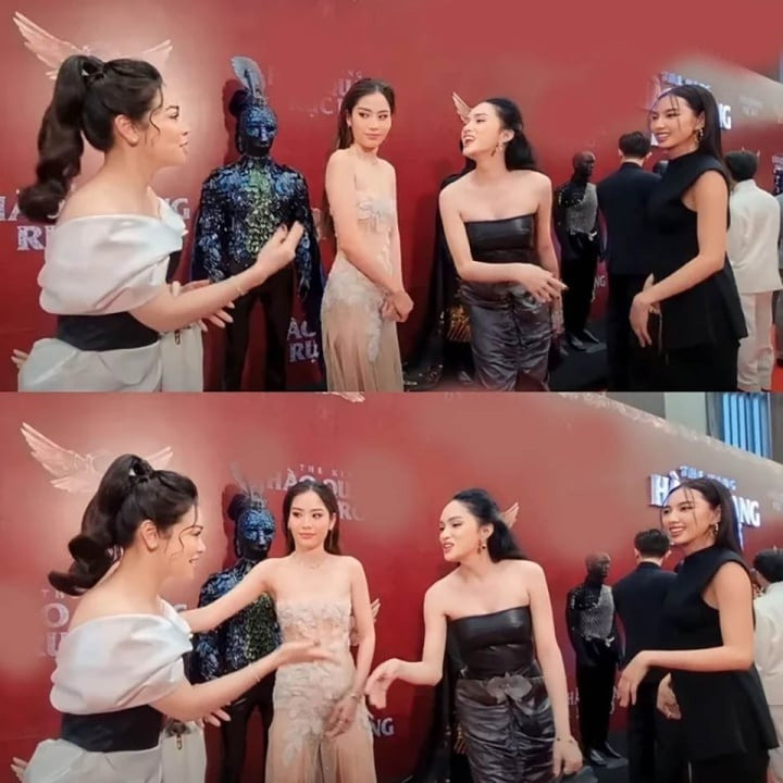 Thùy Tiên và Hương Giang cũng có lần chen hàng. Thùy Tiên và Hương Giang cũng có lần chen hàng.