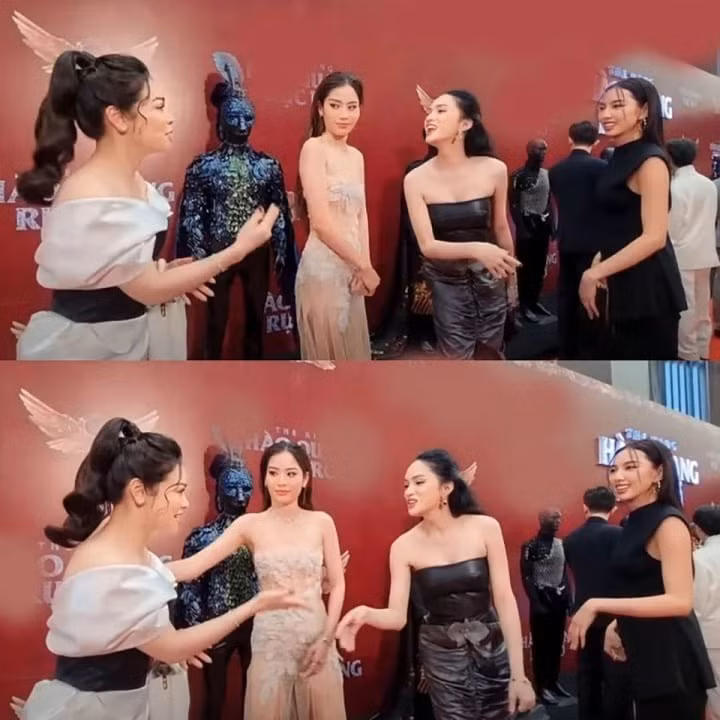 Thùy Tiên và Hương Giang cũng có lần chen hàng.