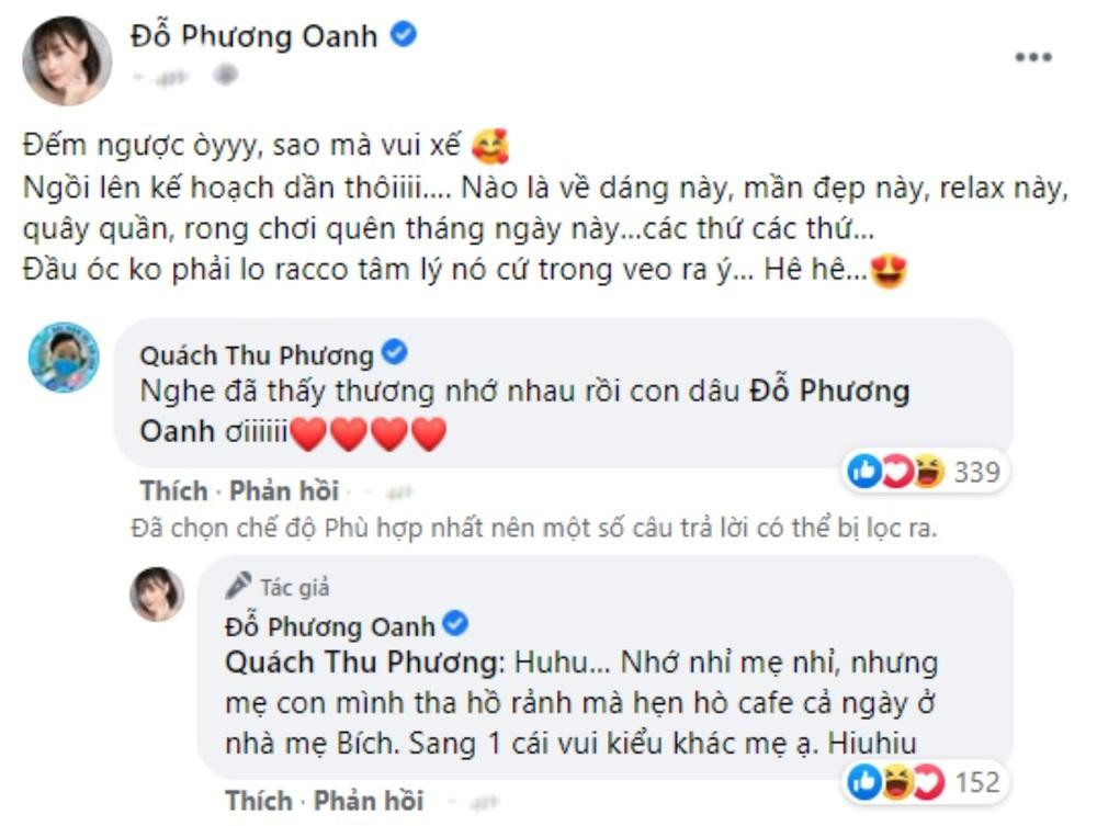 Phương Oanh đang đếm ngược tới ngày đóng máy. Phương Oanh đang đếm ngược tới ngày đóng máy.