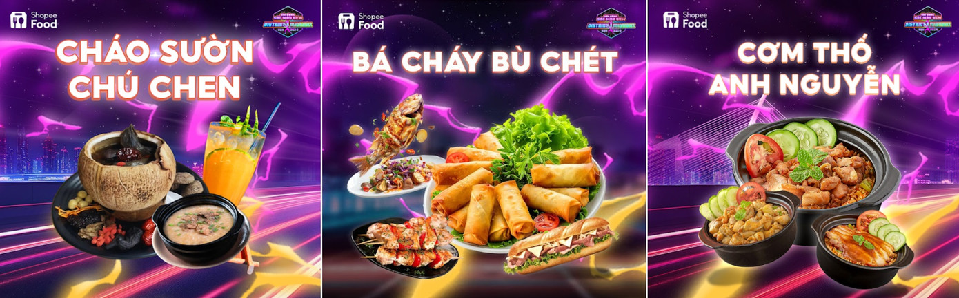 Hàng trăm gian hàng với những món ăn hấp dẫn của Lễ hội ẩm thực ShopeeFood đang chờ bạn cùng hội bạn thân quẩy bung nóc! Hàng trăm gian hàng với những món ăn hấp dẫn của Lễ hội ẩm thực ShopeeFood đang chờ bạn cùng hội bạn thân quẩy bung nóc!