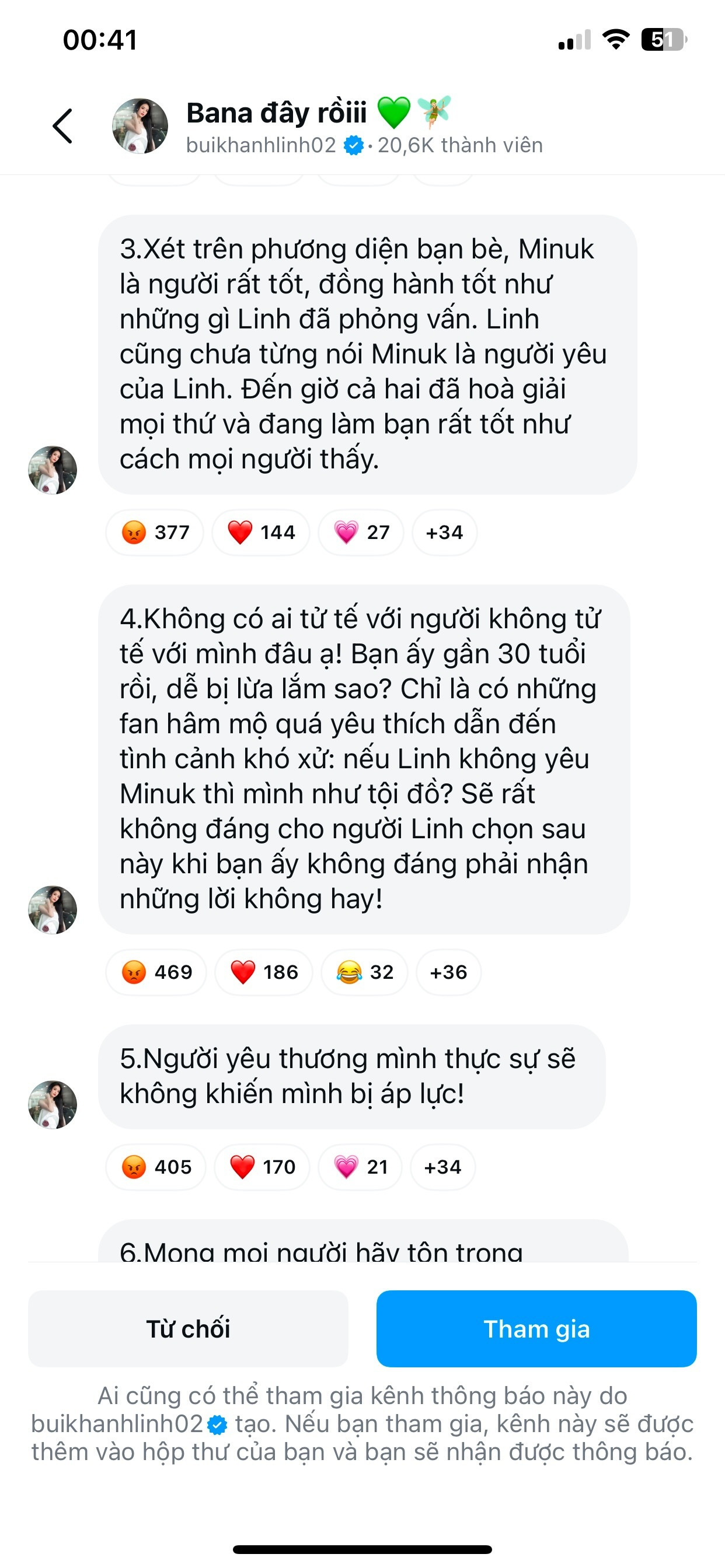 Bùi Khánh Linh lên tiếng nói rõ về mối quan hệ với Minuk. Bùi Khánh Linh lên tiếng nói rõ về mối quan hệ với Minuk.