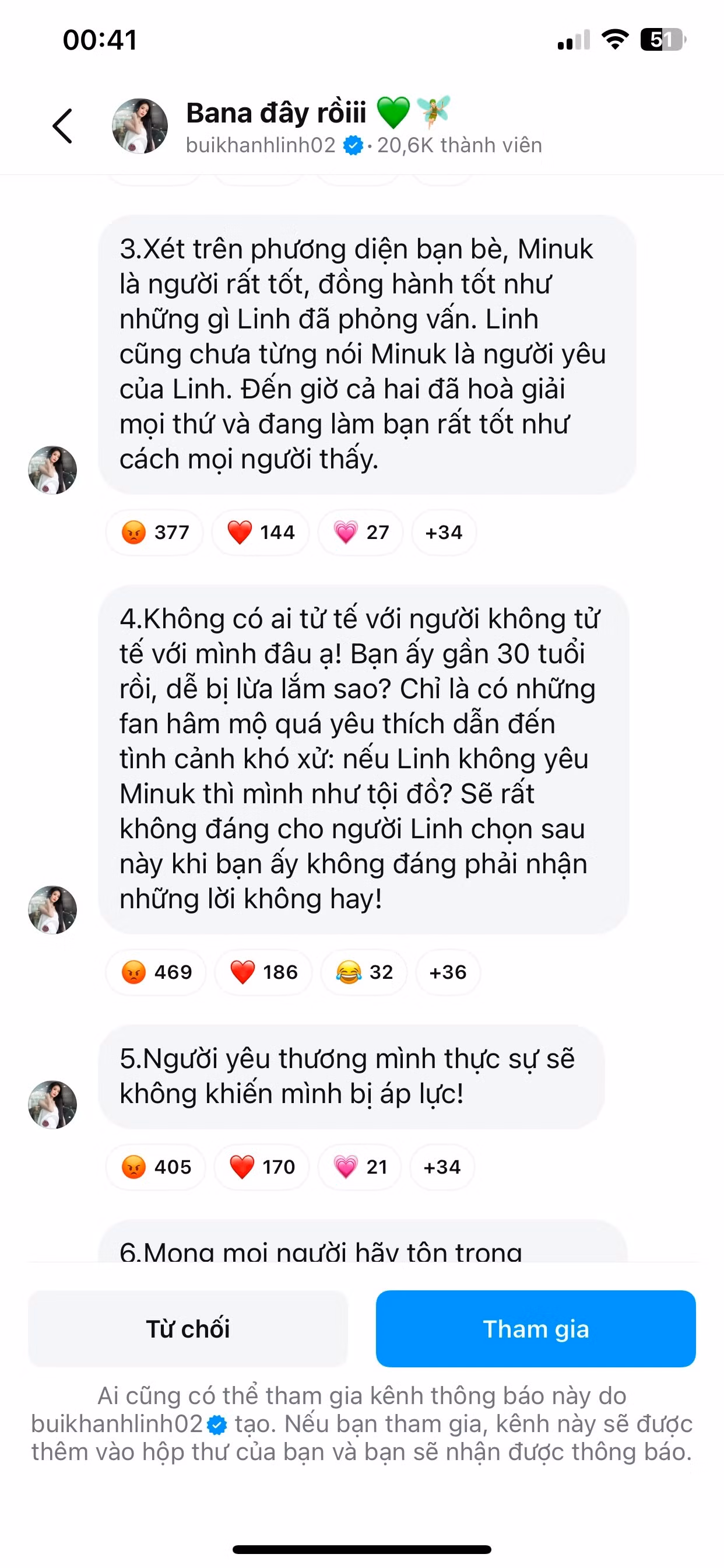 Bùi Khánh Linh lên tiếng nói rõ về mối quan hệ với Minuk.