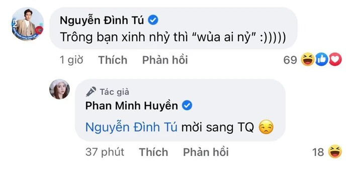 Hai người còn thả thính nhau rất ngọt ngào Hai người còn thả thính nhau rất ngọt ngào