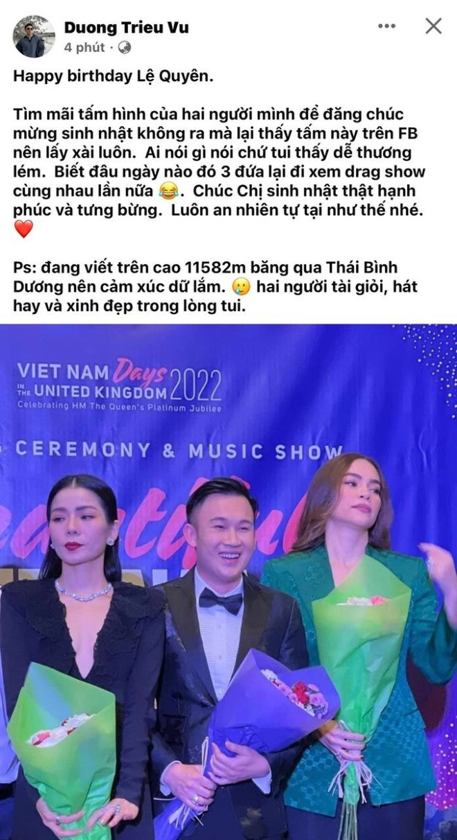 Bức ảnh gây xôn xao mà Dương Triệu Vũ đăng tải khiến netizen được phen bàn tán.