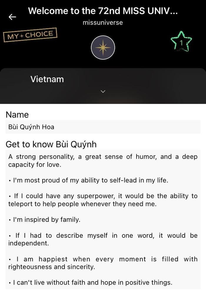 Bùi Quỳnh Hoa bị viết sai tên. Bùi Quỳnh Hoa bị viết sai tên.