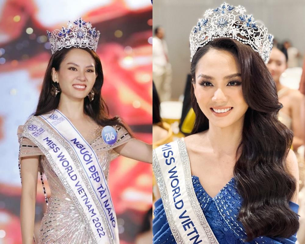 Hoa hậu Mai Phương thăng hạng nhan sắc thấy rõ chỉ sau có một đêm nhờ được trang điểm, làm tóc chỉn chu hơn.