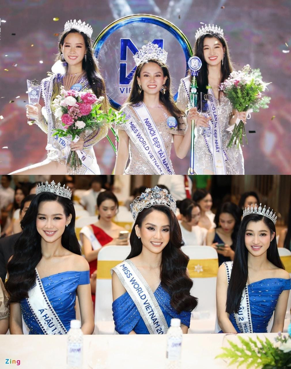 Top 3 Hoa hậu Thế giới Việt Nam 2022 xinh đẹp hơn hẳn sau khi đăng quang. Ảnh: Zing