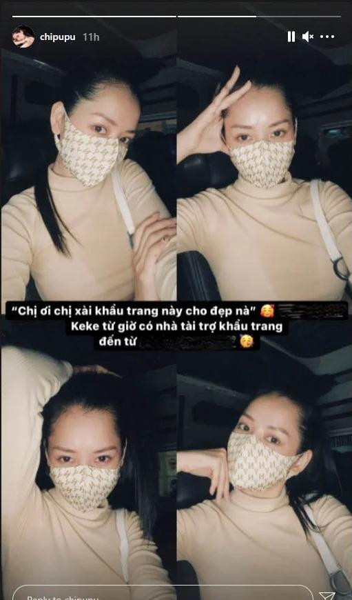 Chi Pu quảng cáo cho một cửa hàng của người quen.