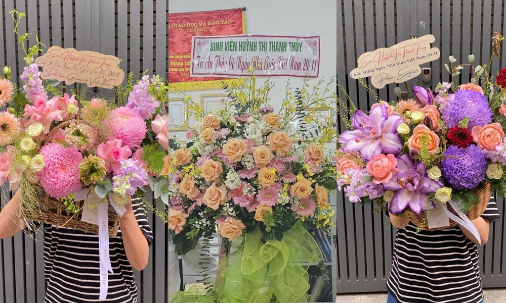 Nàng hậu không quên gửi hoa chúc mừng ngày 20/11 tới thầy cô. Nàng hậu không quên gửi hoa chúc mừng ngày 20/11 tới thầy cô.