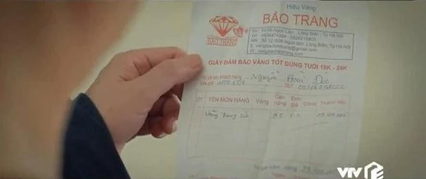 Hóa đơn bán vàng cũng ghi tên Hoài Đức