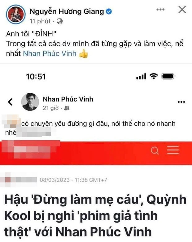 Hương Giang công khai khen ngợi bạn diễn.