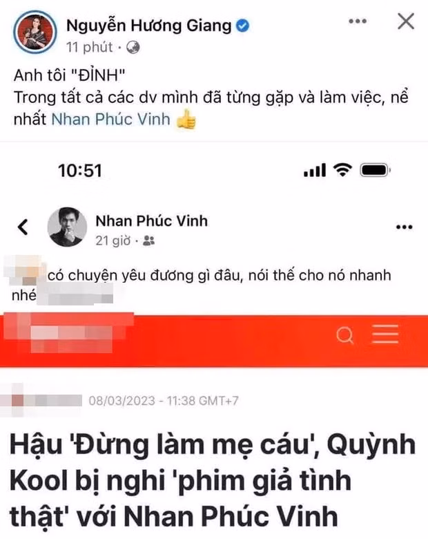 Hương Giang công khai khen ngợi bạn diễn. Hương Giang công khai khen ngợi bạn diễn.