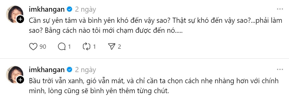 Khả Ngân có nhiều bài đăng buồn bã gây chú ý.