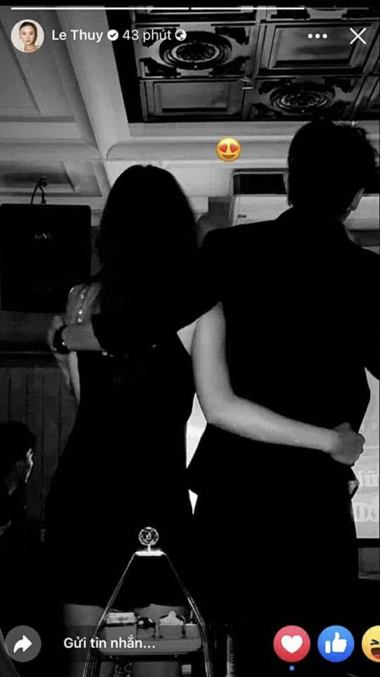 Bức ảnh được cho là Thúy Ngân - Võ Cảnh công khai thể hiện tình cảm