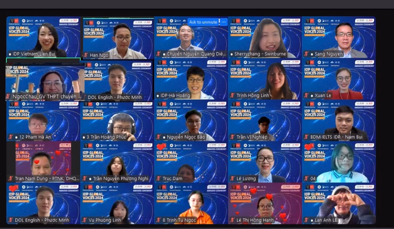Lễ trao giải Cuộc thi IDP Global Voices 2024 trực tuyến