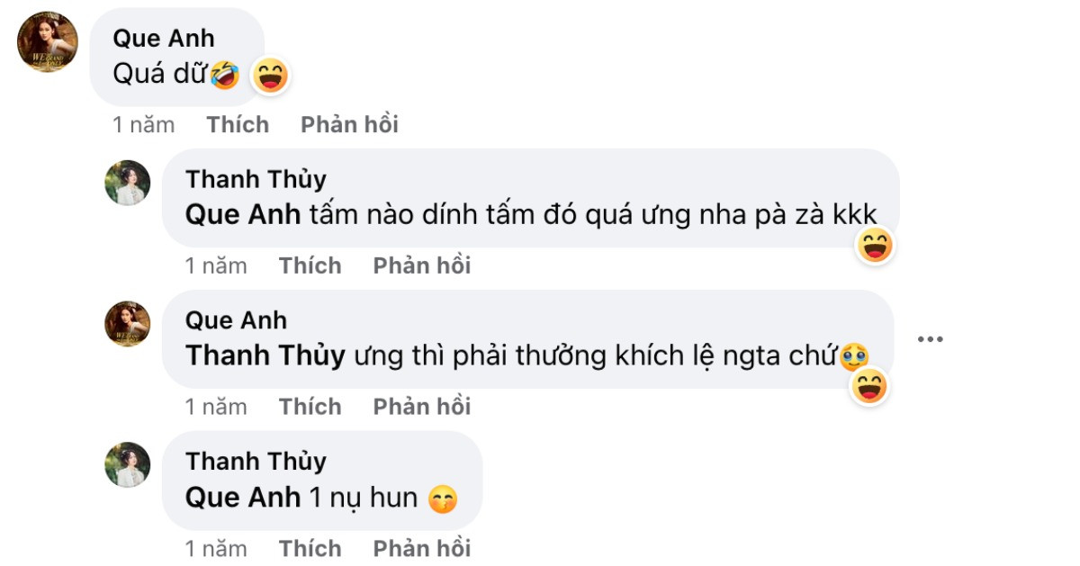 Hai nàng hậu thân thiết trên mạng xã hội sau khi có dịp hợp tác chung. Hai nàng hậu thân thiết trên mạng xã hội sau khi có dịp hợp tác chung.