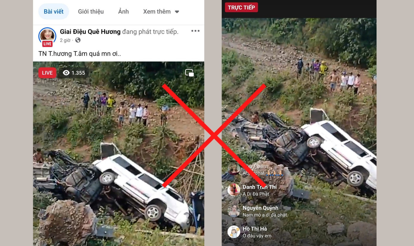 Thông tin tai nạn liên hoàn ở quốc lộ 9 trên mạng xã hội là giả ảnh 1