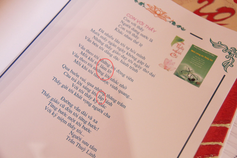 "Làm lỡ", "lắp lánh". Ảnh: Trường Phong.