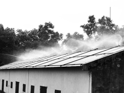 Hệ thống phun nước làm mát mái nhà kho chứa đạn dược