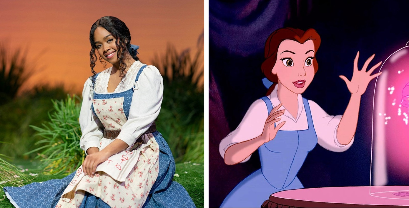 Nàng Belle cũng bị thay đổi màu da ở phiên bản người thật.