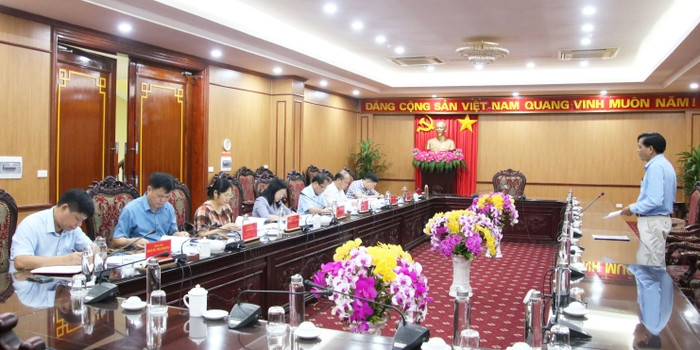 Quang cảnh cuộc họp. Ảnh: Báo Bắc Kạn.