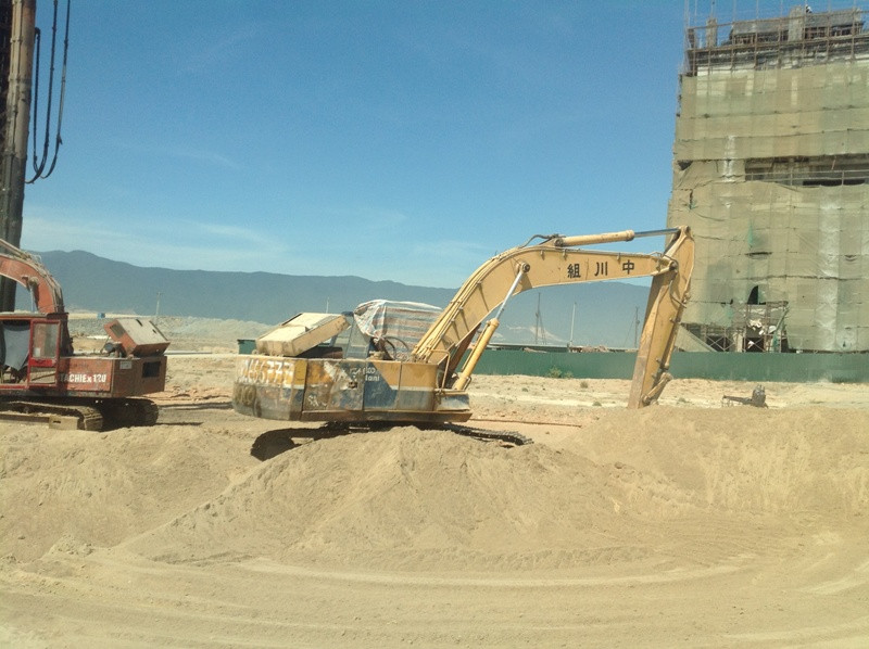 Một góc đại công trường siêu dự án Formosa. Ảnh: Phong Cầm