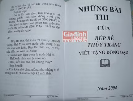 Tập thơ của "thi sĩ" nhí Thùy Trang. Tập thơ của