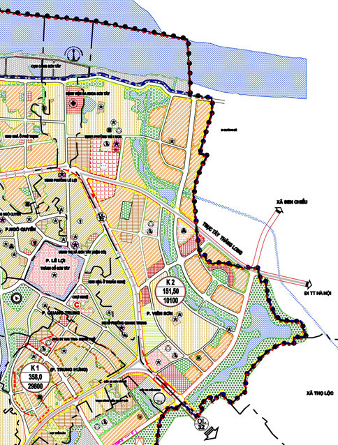 Bản đồ quy hoạch sử dụng đất phường Viên Sơn, thị xã Sơn Tây đến năm 2030.