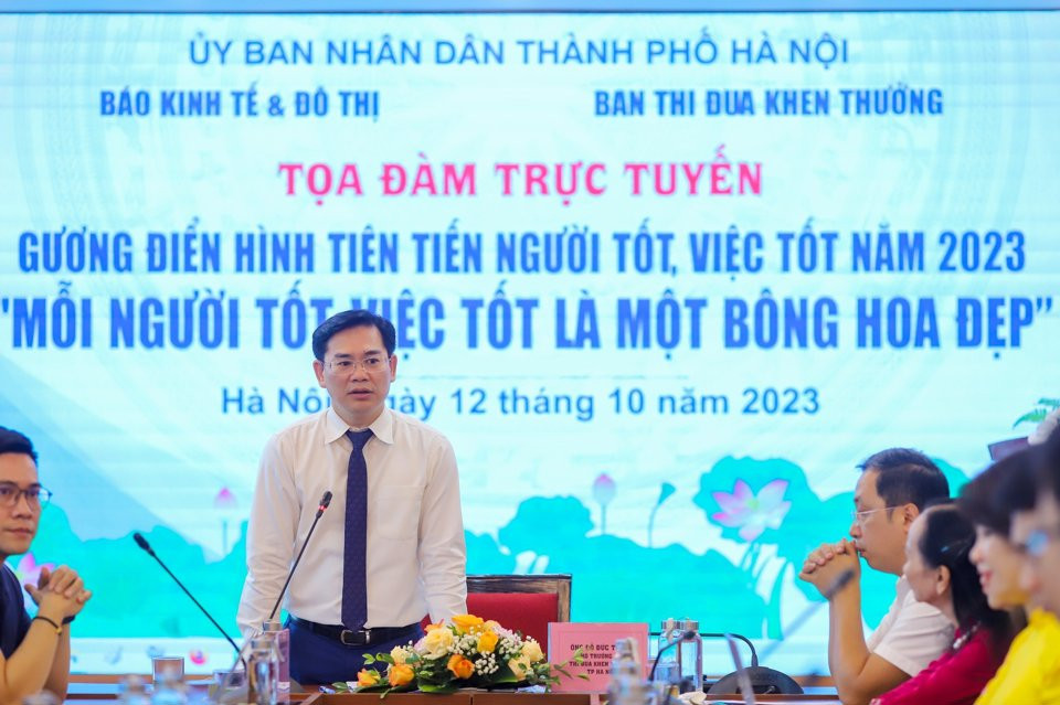 Ông Đỗ Đức Thịnh phát biểu tại một buổi tọa đàm năm 2023