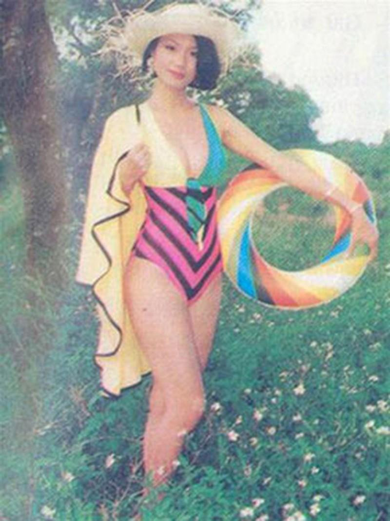 Á hậu Trần Vân Anh sở hữu sắc vóc nóng bỏng tại thời điểm dự thi HHVN 1990.