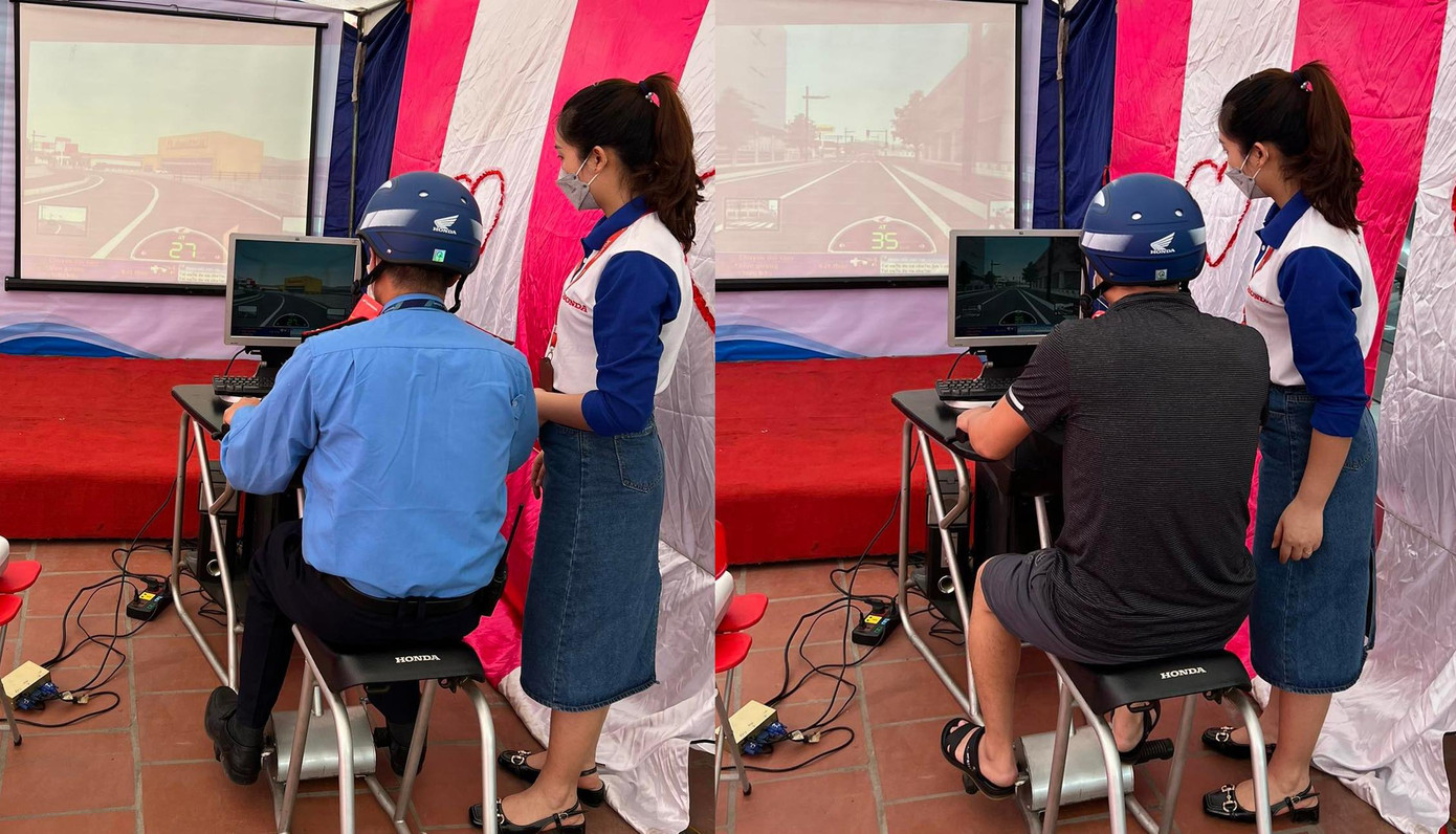 Trong phần đào tạo thực hành, khách hàng sẽ được thực hành trên máy tập lái RT