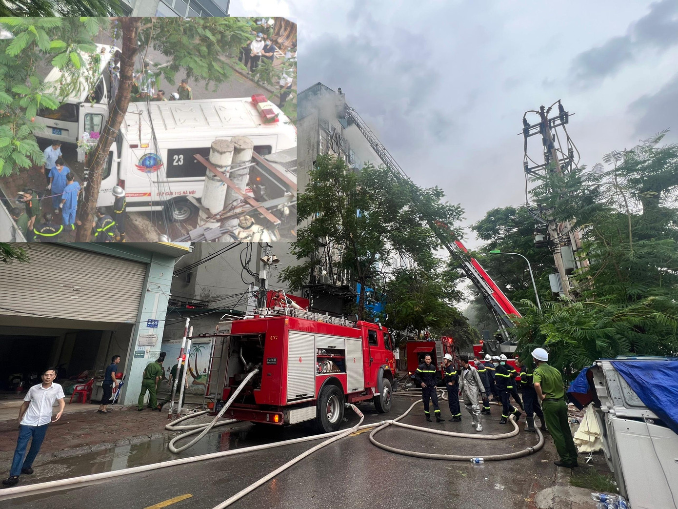 Vụ cháy quán karaoke ở Cầu Giấy khiến 3 chiến sĩ PCCC hy sinh khi làm nhiệm vụ.