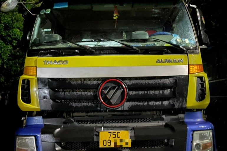 Xe tải do tài xế Lê Hữu H. điều khiển (Ảnh: CTV).