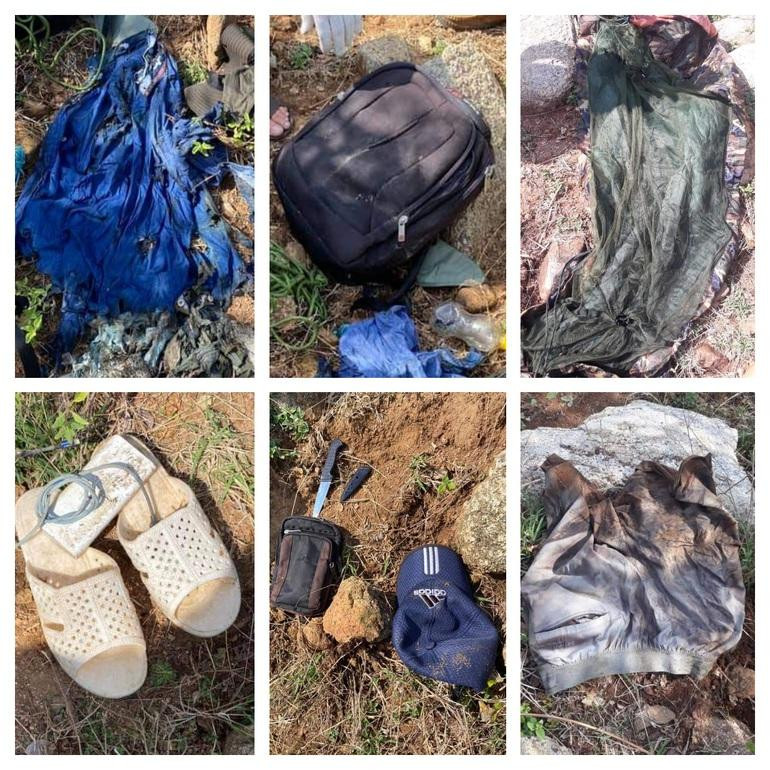 Vật dụng phát hiện xung quanh bộ xương (Ảnh: Công an huyện Hàm Thuận Nam)