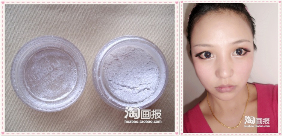 Bạn chỉ phần viền mắt phía ngoài thôi nhé. Chọn các tone màu như trên hình và đánh theo thứ tự vào những vùng trên mắt. Gắn mi giả cho cả mi trên và mi dưới. Cuối cùng là phấn bột lấp lánh vào hai khóe mắt để đôi mắt thêm nổi bật vào buổi tối.