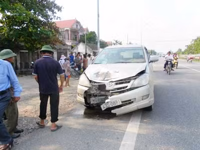 Hiện trường vụ tai nạn tại Nghi Liên -TP Vinh