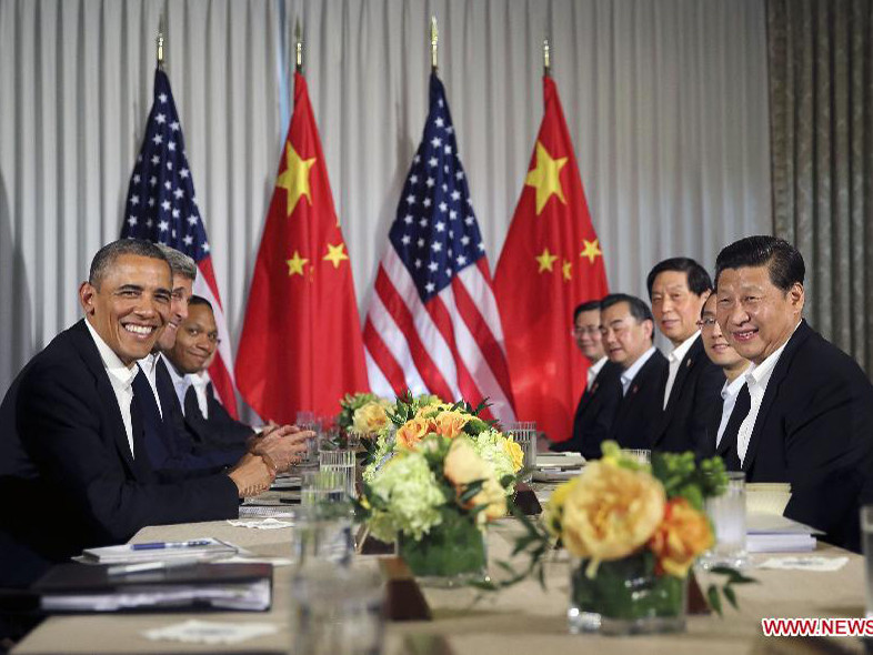 Tổng thống Obama và chủ tịch Tập Cận Bình cùng đoàn quan chức hai nước có buổi hội đàm tại California . Ảnh: Tân Hoa Xã Tổng thống Obama và chủ tịch Tập Cận Bình cùng đoàn quan chức hai nước có buổi hội đàm tại California