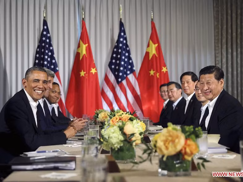Tổng thống Obama và chủ tịch Tập Cận Bình cùng đoàn quan chức hai nước có buổi hội đàm tại California 