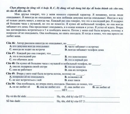 Sở GD&ĐT Nam Định công bố đáp án chuẩn thi lớp 10 công lập ảnh 19